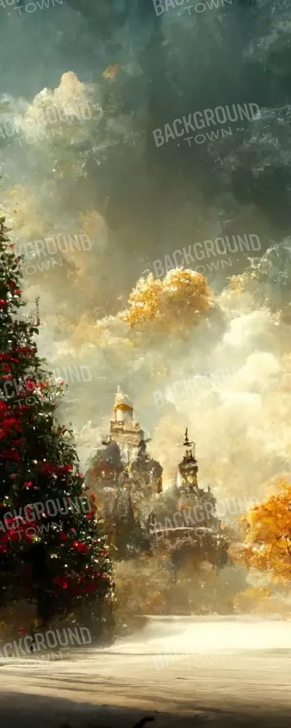 Painted Christmas Town 8’X20’ Ultracloth (96 X 240 Inch) Backdrop
