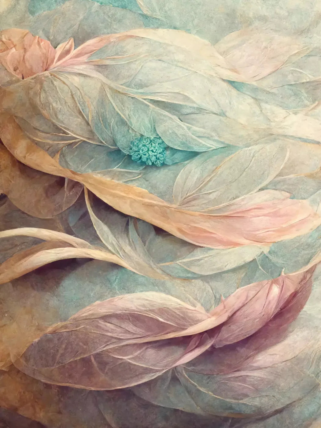 Painted Feathers 5X7 Ultracloth ( 60 X 84 Inch ) Backdrop