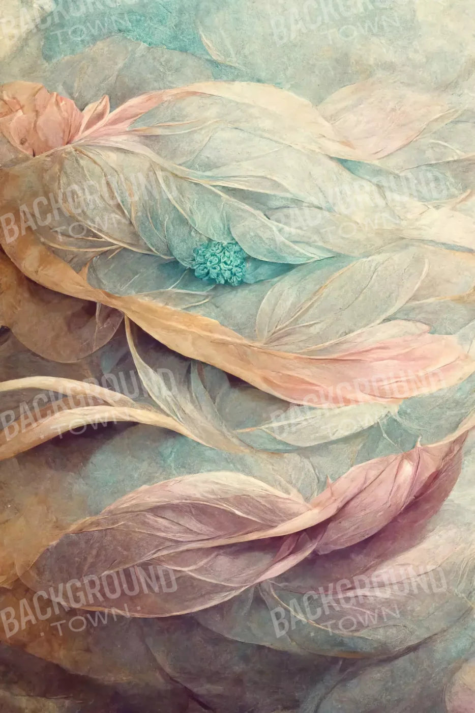 Painted Feathers 5X8 Ultracloth ( 60 X 96 Inch ) Backdrop