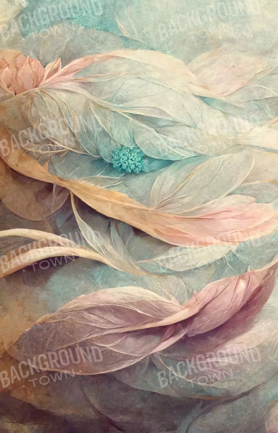 Painted Feathers 8X12 Ultracloth ( 96 X 144 Inch ) Backdrop