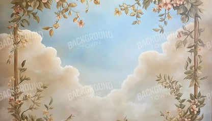 Painted Floral Sky 14’X8’ Ultracloth (168 X 96 Inch) Backdrop