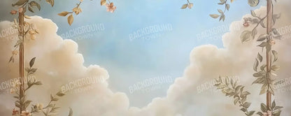 Painted Floral Sky 20’X8’ Ultracloth (240 X 96 Inch) Backdrop