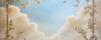 Painted Floral Sky 20’X8’ Ultracloth (240 X 96 Inch) Backdrop