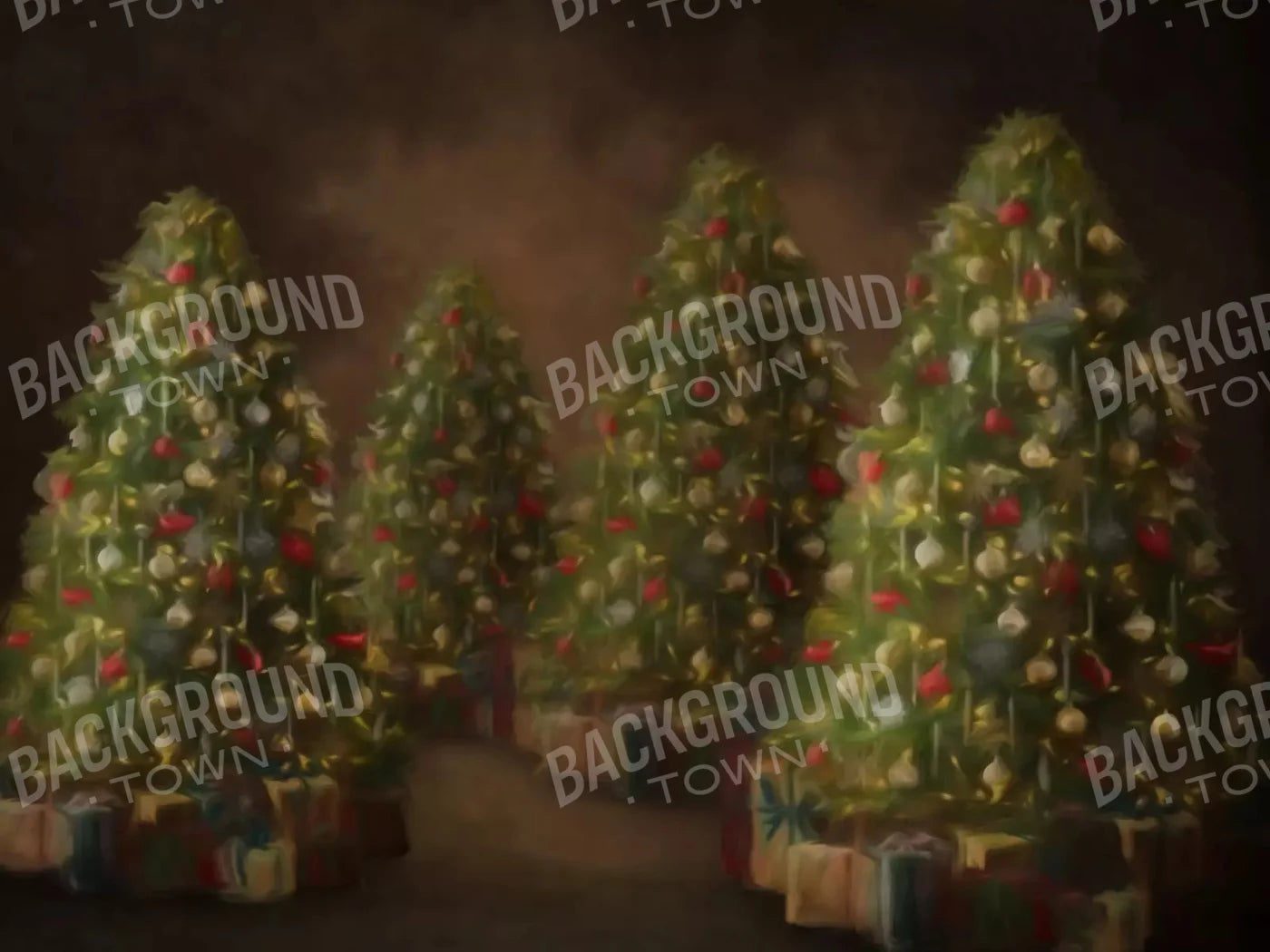 Painted Trees 10X8 Fleece ( 120 X 96 Inch ) Backdrop
