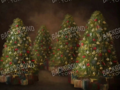 Painted Trees 10X8 Fleece ( 120 X 96 Inch ) Backdrop