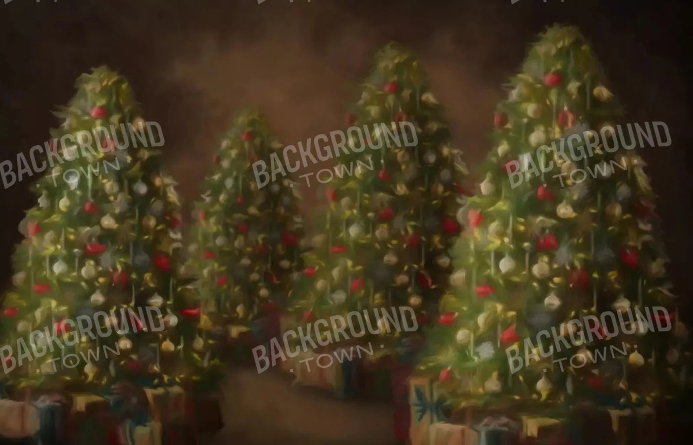 Painted Trees 12X8 Ultracloth ( 144 X 96 Inch ) Backdrop