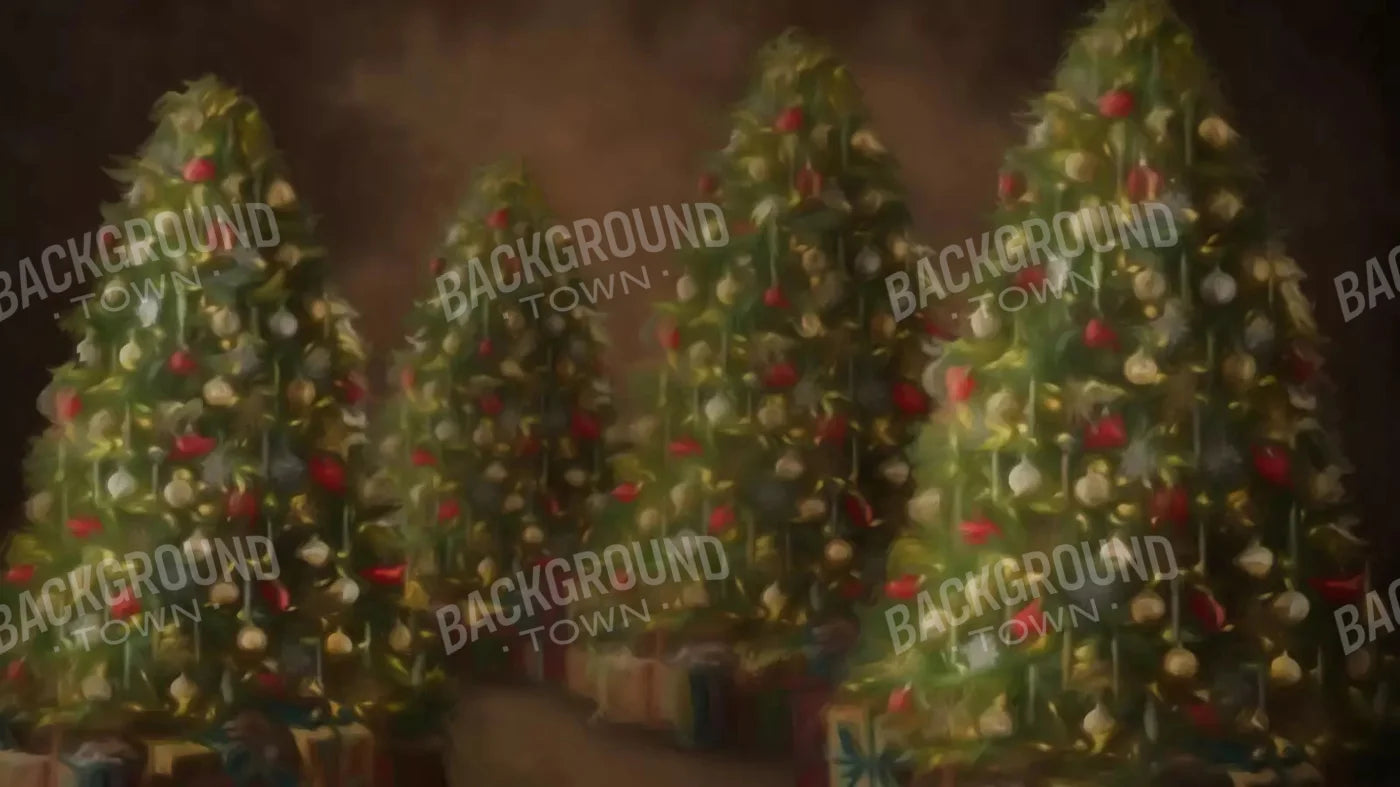 Painted Trees 14X8 Ultracloth ( 168 X 96 Inch ) Backdrop