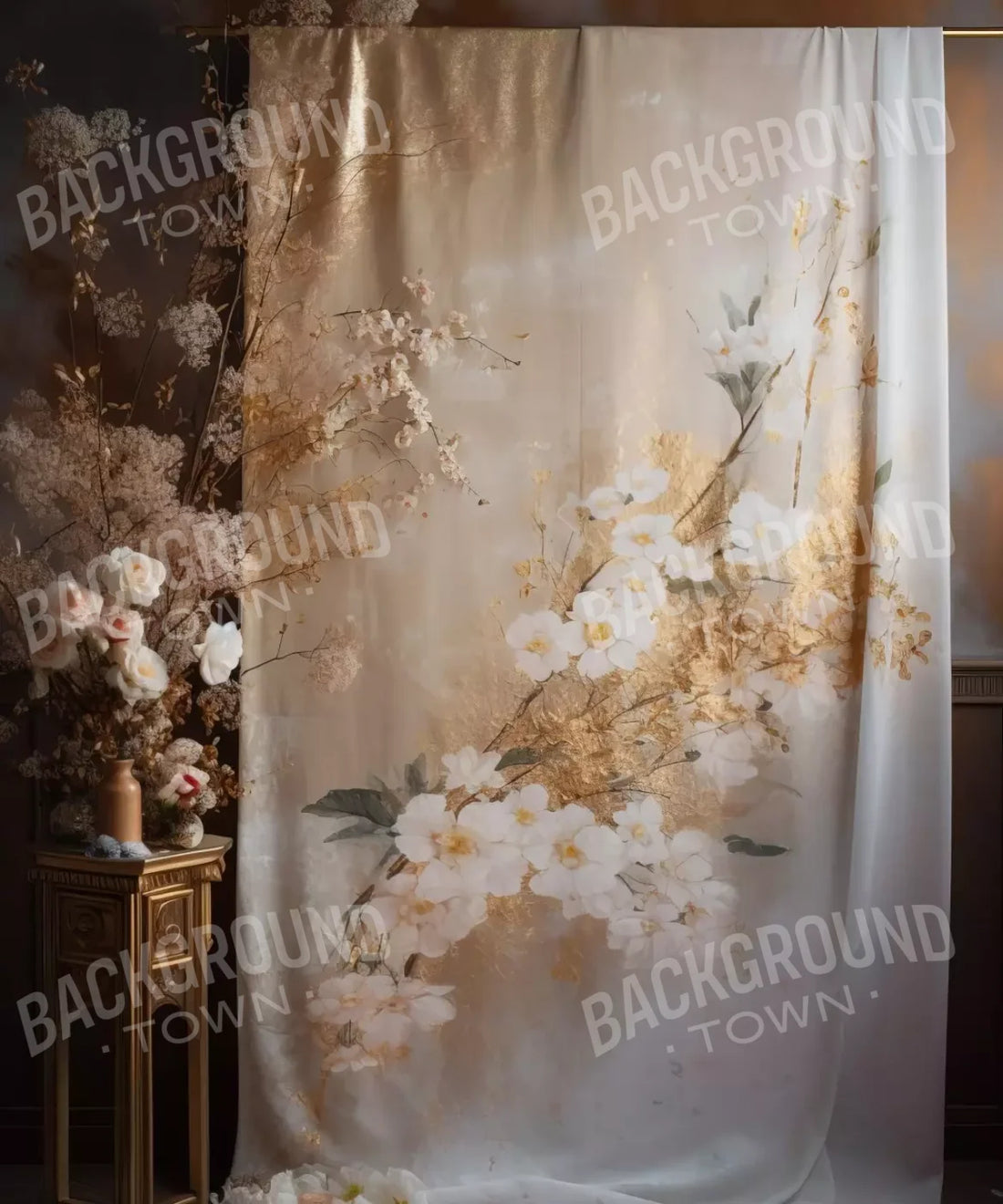 White Brown Backdrop for Photography