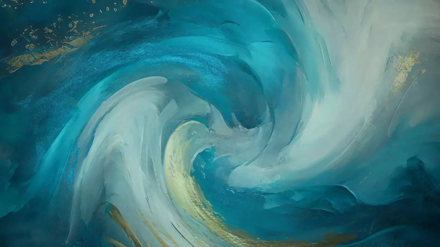 Painterly Seascape 14X8 Ultracloth ( 168 X 96 Inch ) Backdrop