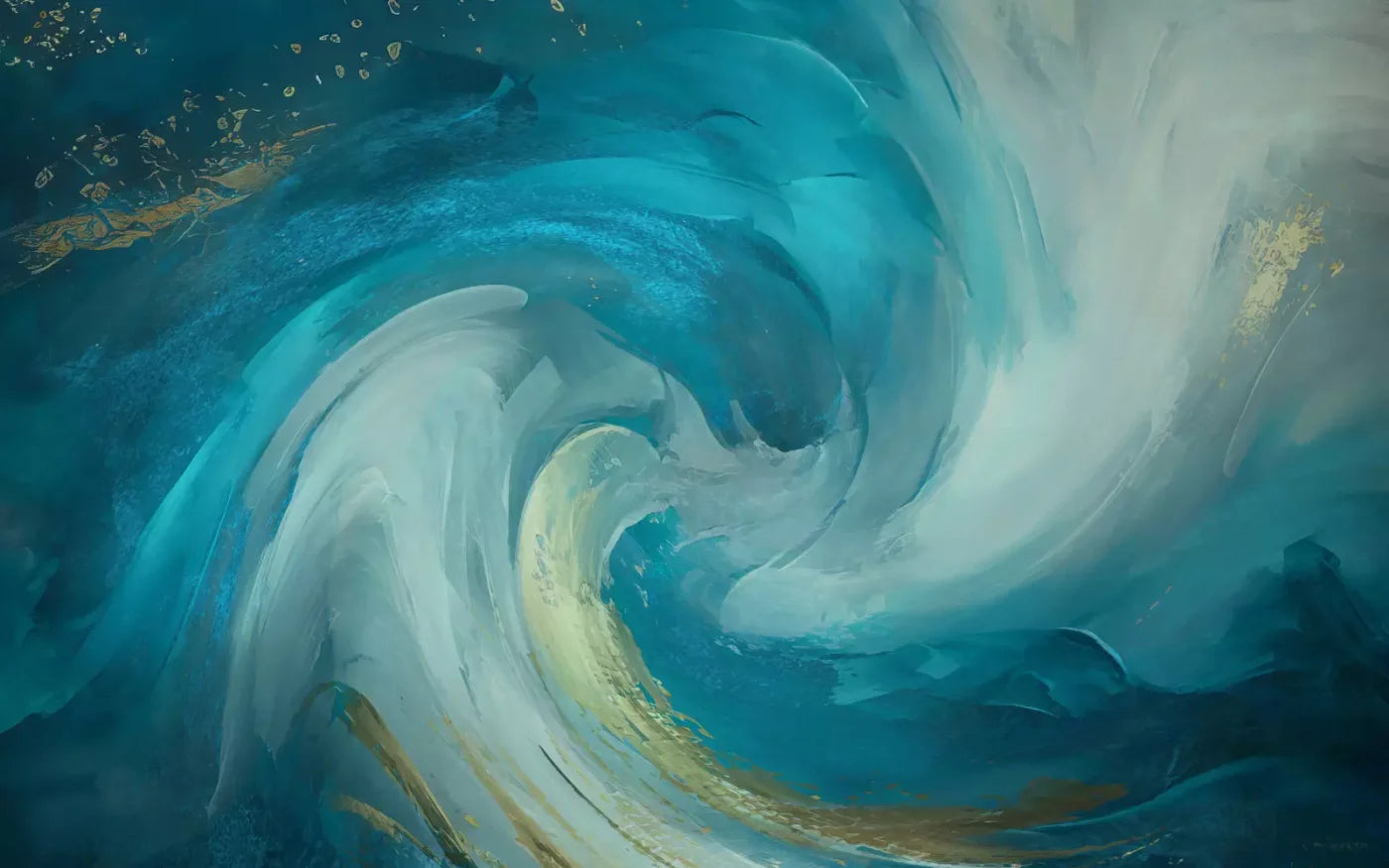 Painterly Seascape 14X9 Ultracloth ( 168 X 108 Inch ) Backdrop
