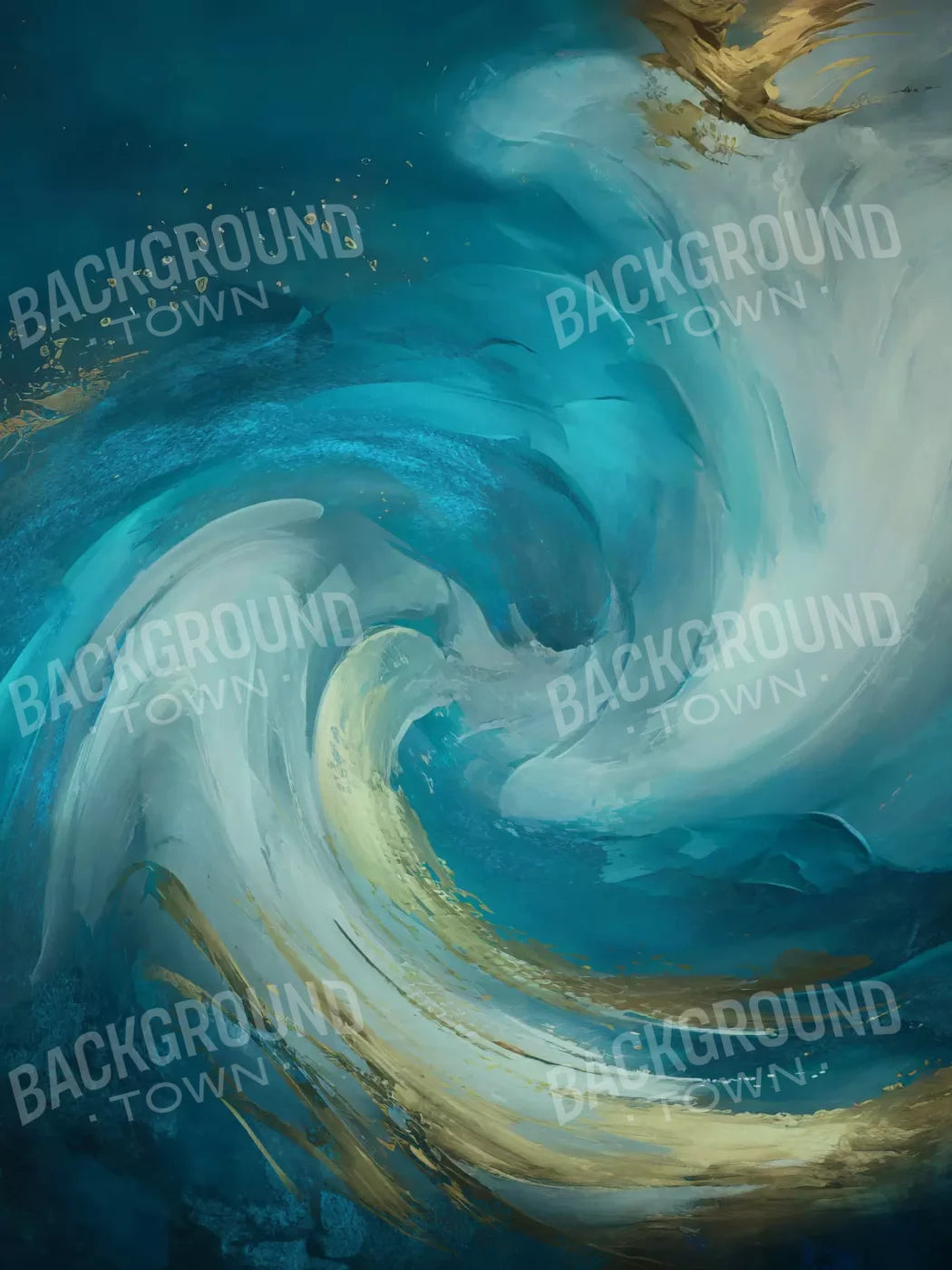 Painterly Seascape 5X68 Fleece ( 60 X 80 Inch ) Backdrop