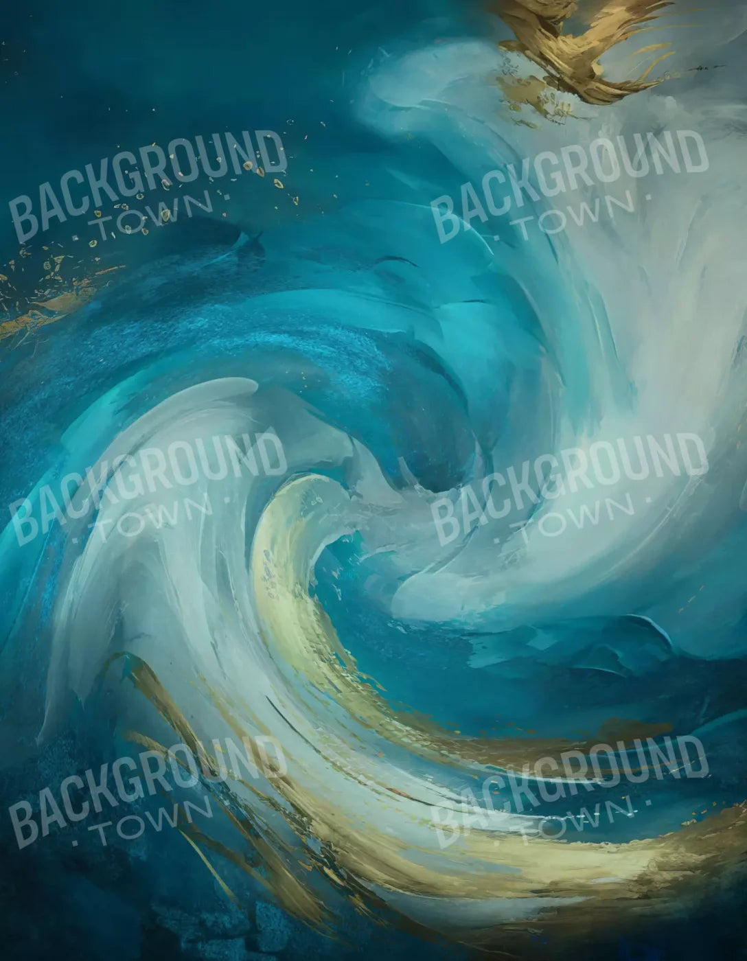 Painterly Seascape 6X8 Fleece ( 72 X 96 Inch ) Backdrop