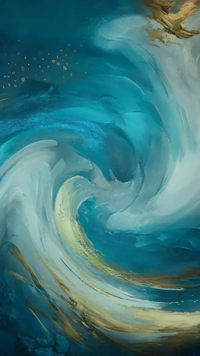Painterly Seascape 8X14 Ultracloth ( 96 X 168 Inch ) Backdrop