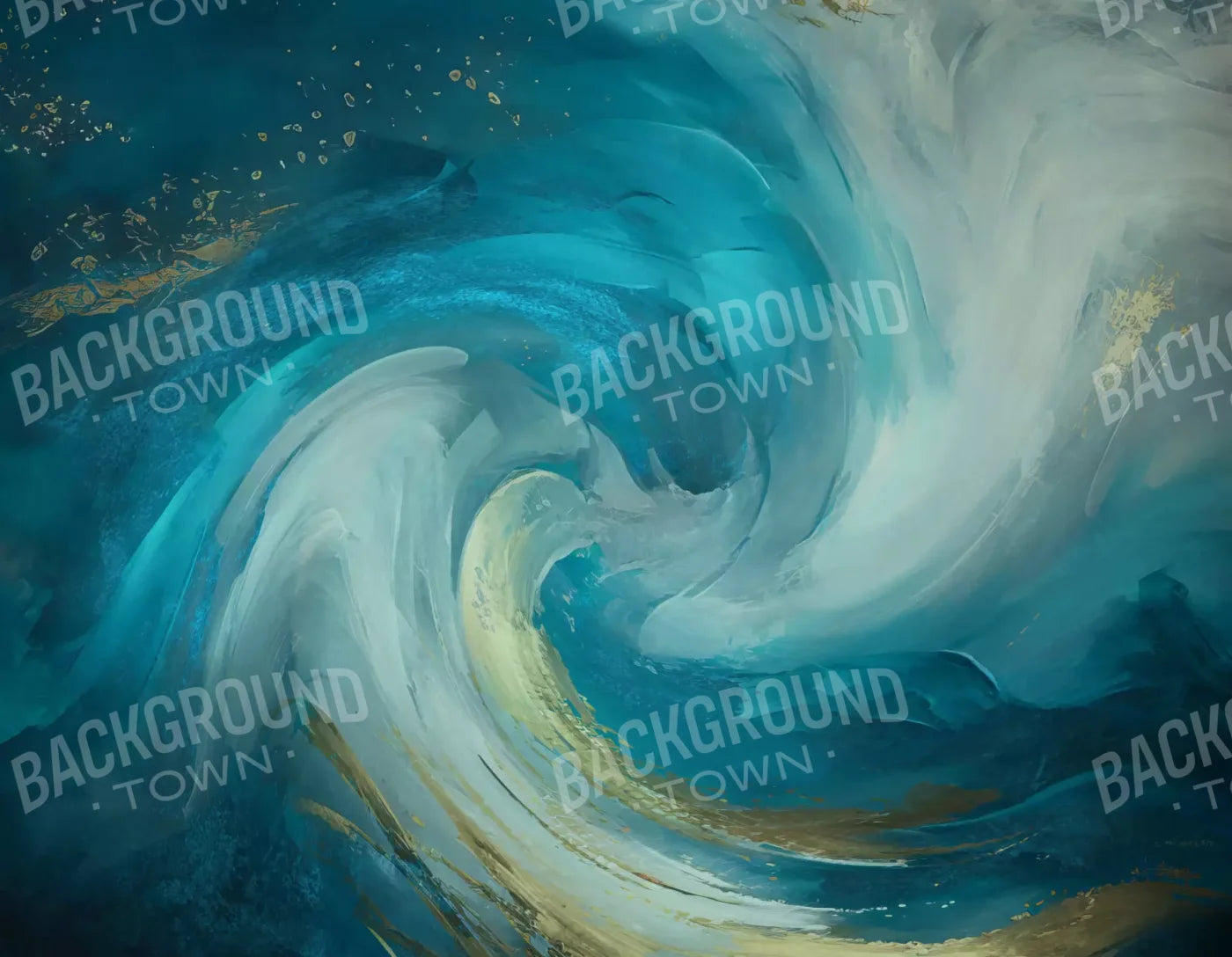 Painterly Seascape 8X6 Fleece ( 96 X 72 Inch ) Backdrop