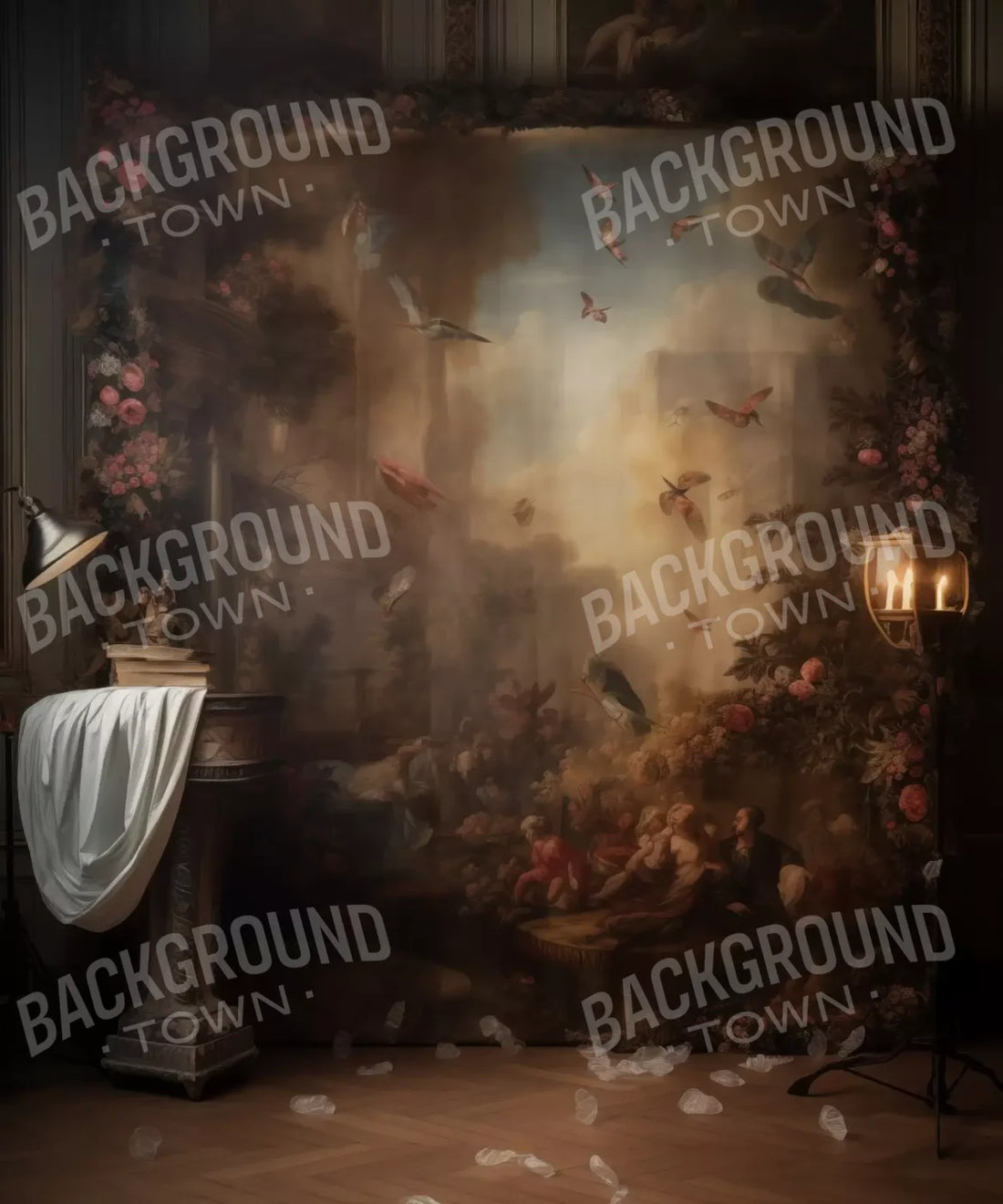 Brown  White  Backdrop for Photography