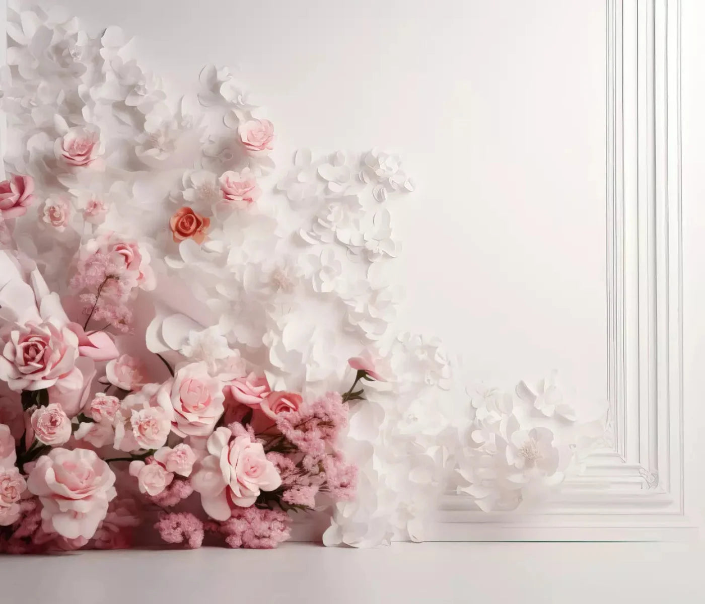 Paper Flower Wall 12X10 Ultracloth ( 144 X 120 Inch ) Backdrop