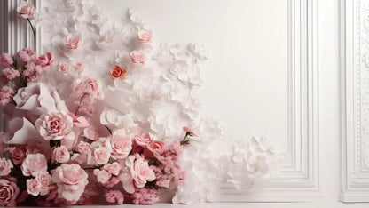 Paper Flower Wall 14X8 Ultracloth ( 168 X 96 Inch ) Backdrop