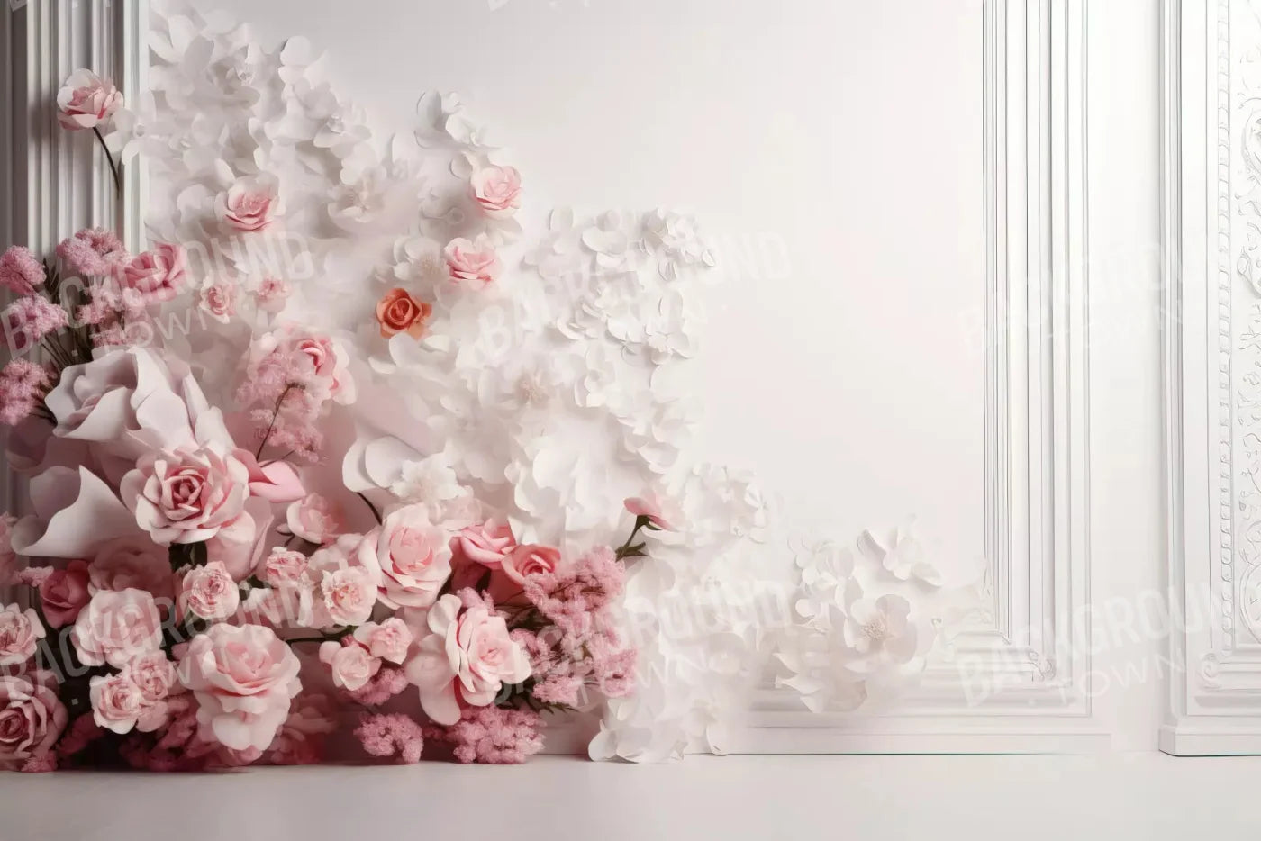 Paper Flower Wall 8X5 Ultracloth ( 96 X 60 Inch ) Backdrop