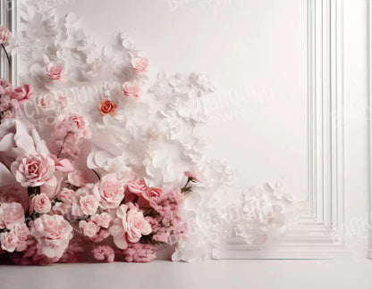 Paper Flower Wall 8X6 Fleece ( 96 X 72 Inch ) Backdrop