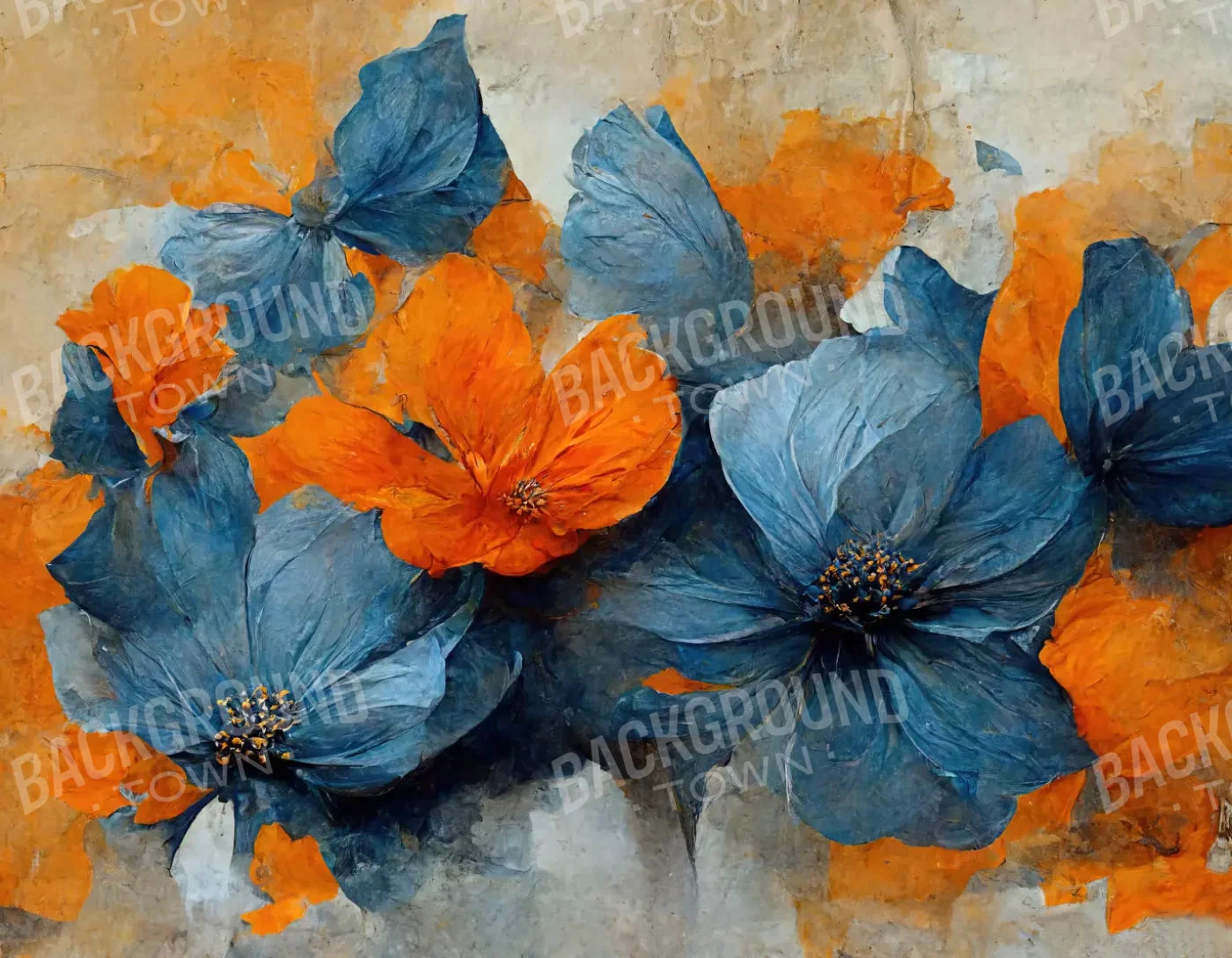 Paper Flowers 8X6 Fleece ( 96 X 72 Inch ) Backdrop