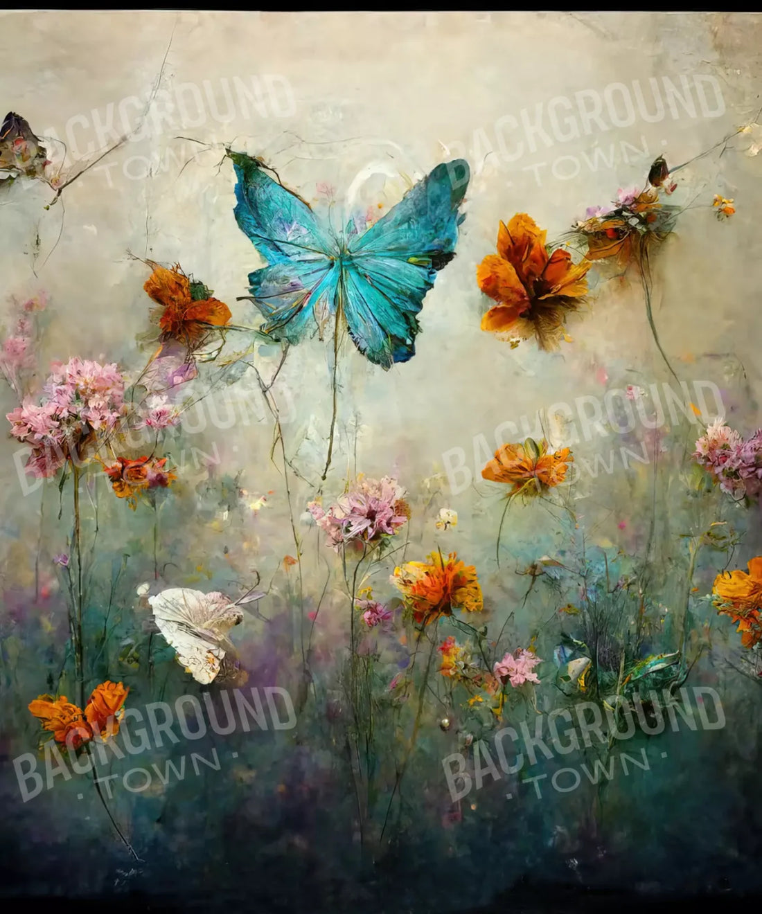 Multi-Color Butterfly Backdrop for Photography