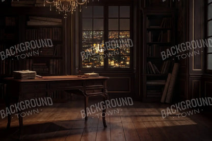 Paris Office At Night 12’x8’ UltraCloth (144 x 96 inch) Backdrop