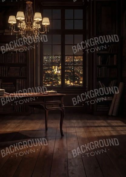 Paris Office At Night 5’x7’ UltraCloth (60 x 84 inch) Backdrop