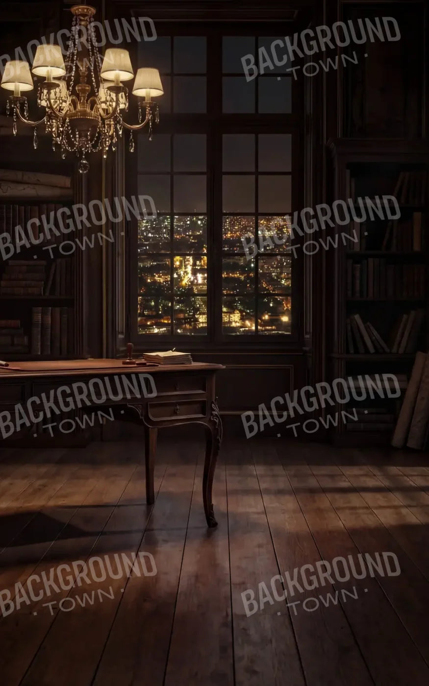 Paris Office At Night 5’x8’ UltraCloth (60 x 96 inch) Backdrop