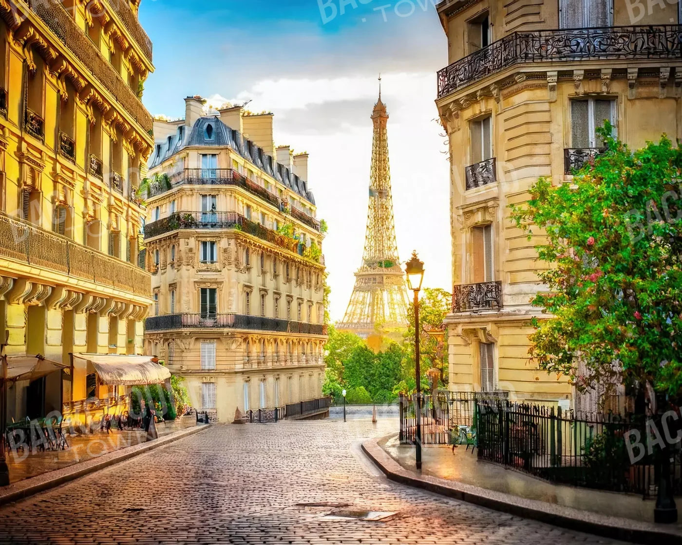 Paris Street Corner 10’x8’ Fleece (120 x 96 inch) Backdrop