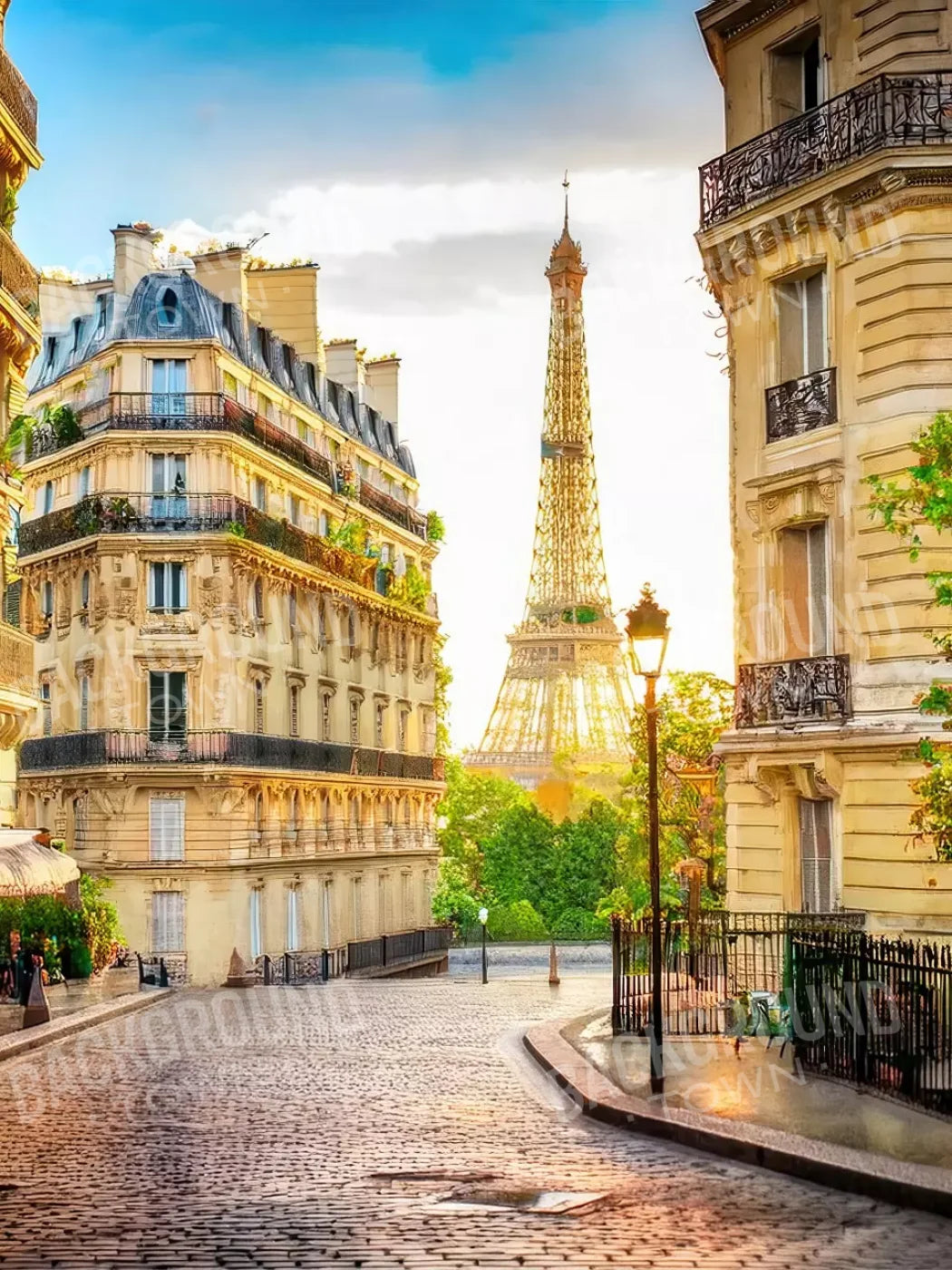Paris Street Corner 6’x8’ Fleece (72 x 96 inch) Backdrop