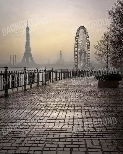 Evening View in Paris 8’x10’ Fleece (96 x 120 inch) Backdrop