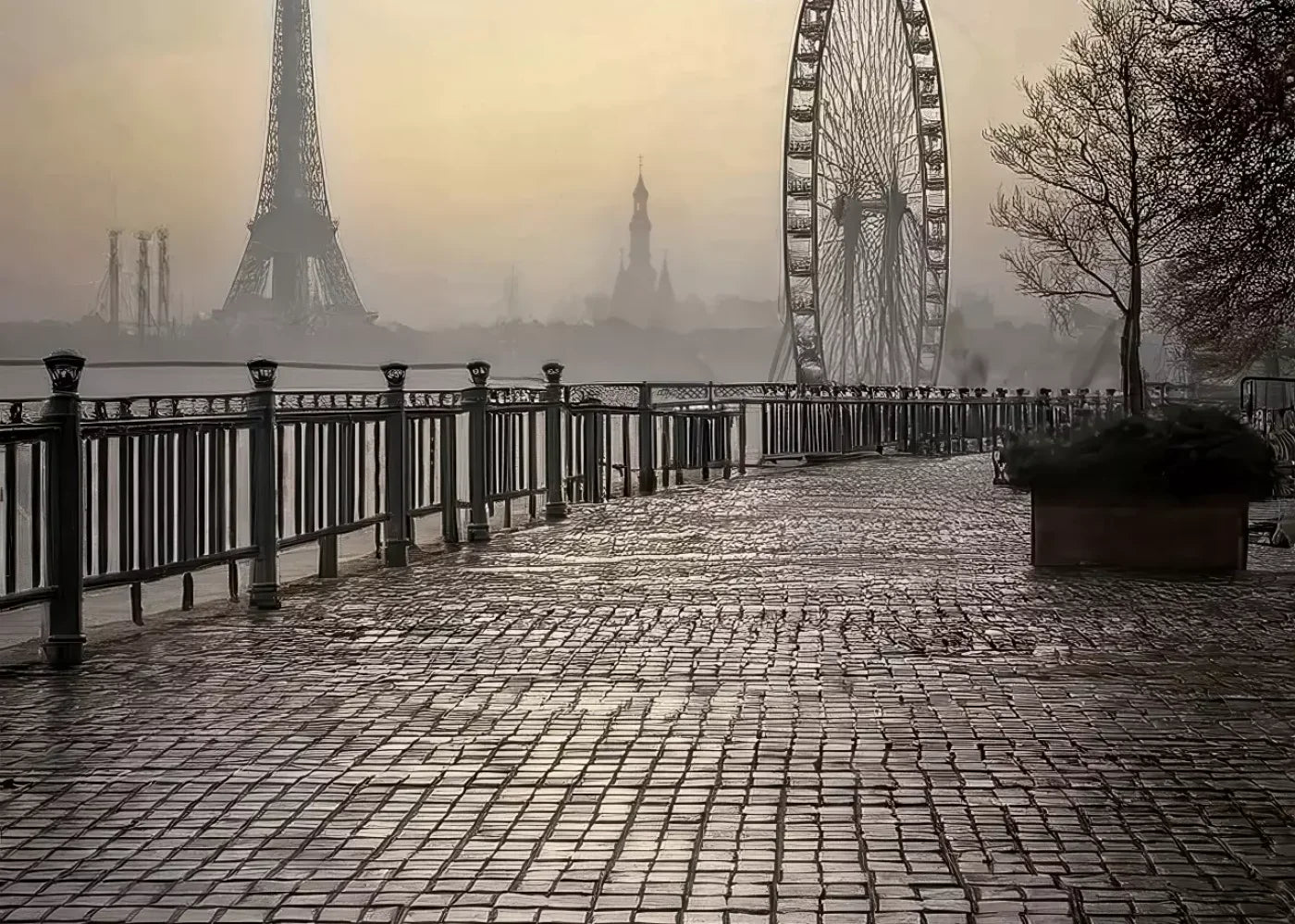 Evening View in Paris 7’x5’ UltraCloth (84 x 60 inch) Backdrop