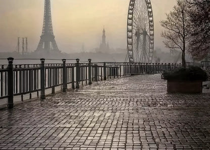 Evening View in Paris 7’x5’ UltraCloth (84 x 60 inch) Backdrop