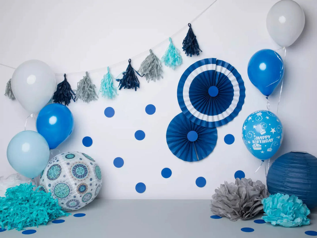Party Blues 68X5 Fleece ( 80 X 60 Inch ) Backdrop
