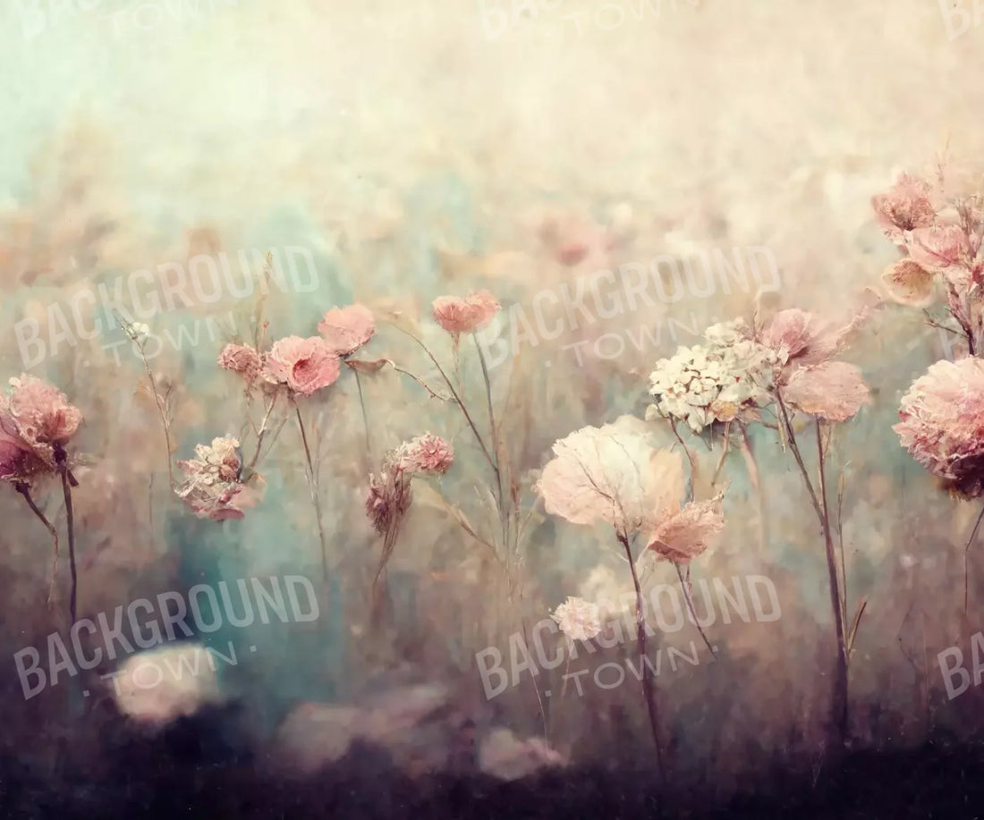 Beige Floral Backdrop for Photography