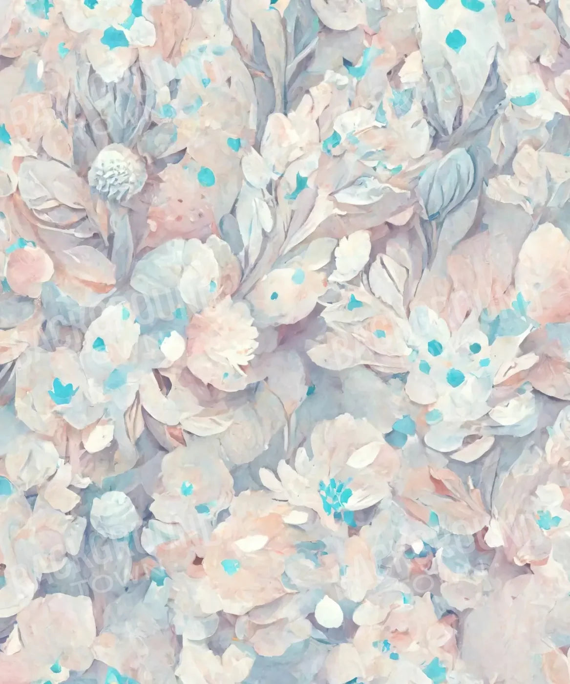 White Floral Backdrop for Photography