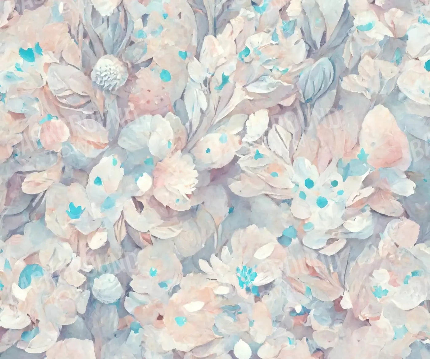 Pastel Floral 5’X4’2’ Fleece (60 X 50 Inch) Backdrop