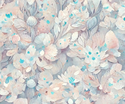 Pastel Floral 5’X4’2’ Fleece (60 X 50 Inch) Backdrop