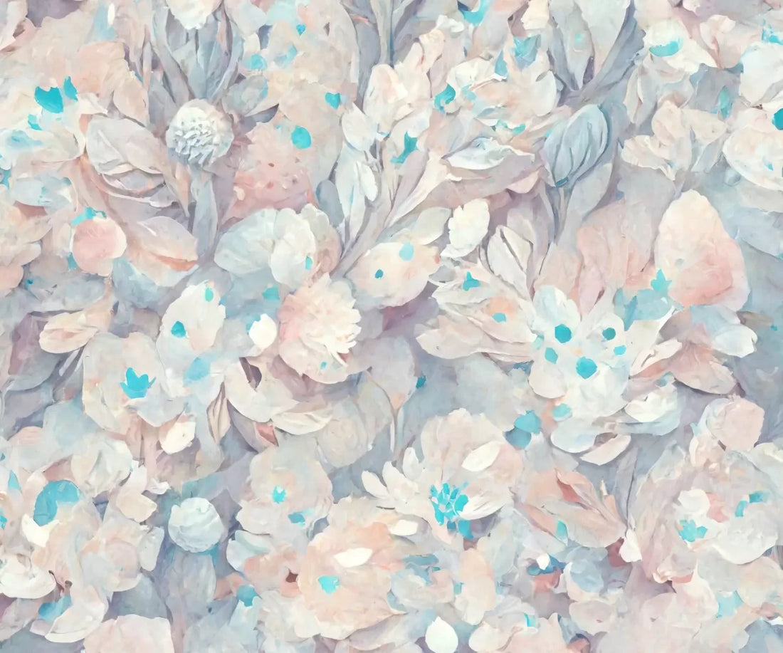 Pastel Floral 5’X4’2’ Fleece (60 X 50 Inch) Backdrop