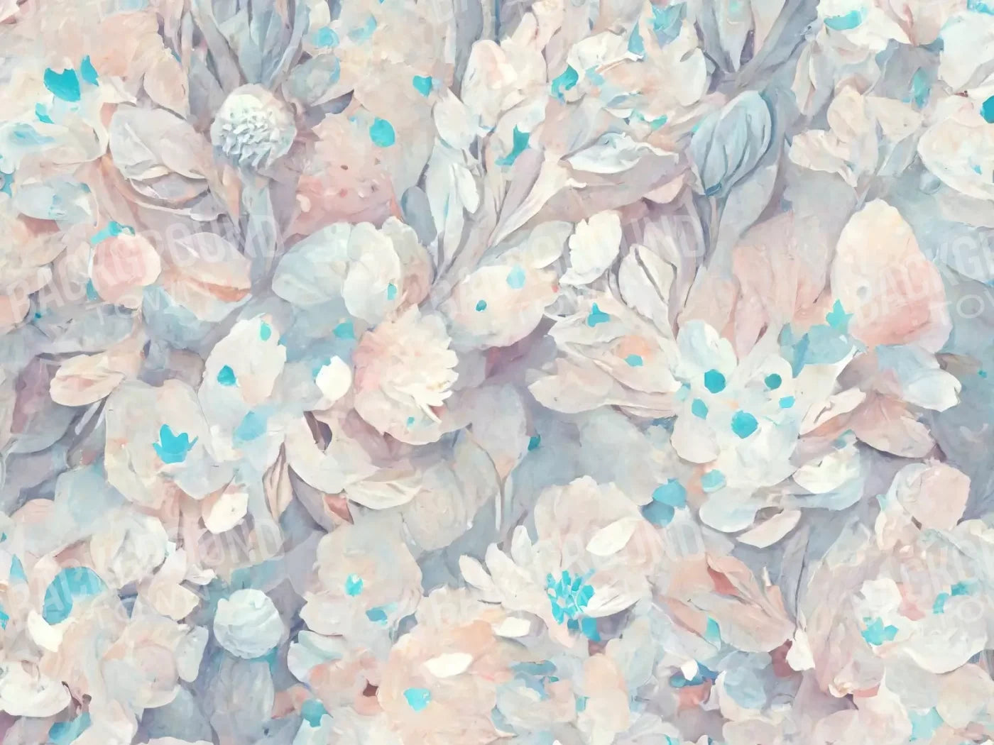 Pastel Floral 6’8’X5’ Fleece (80 X 60 Inch) Backdrop