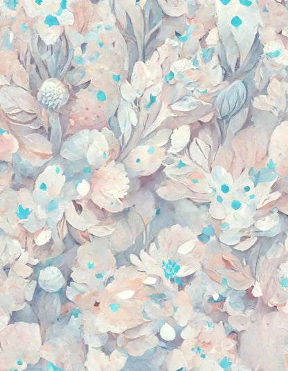 Pastel Floral 6’X8’ Fleece (72 X 96 Inch) Backdrop