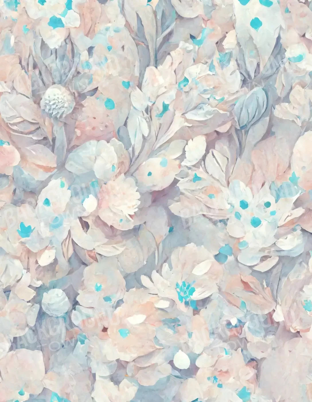 Pastel Floral 6’X8’ Fleece (72 X 96 Inch) Backdrop