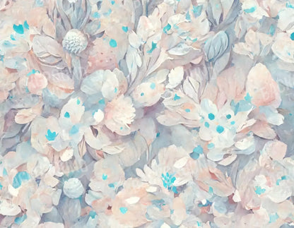 Pastel Floral 8’X6’ Fleece (96 X 72 Inch) Backdrop