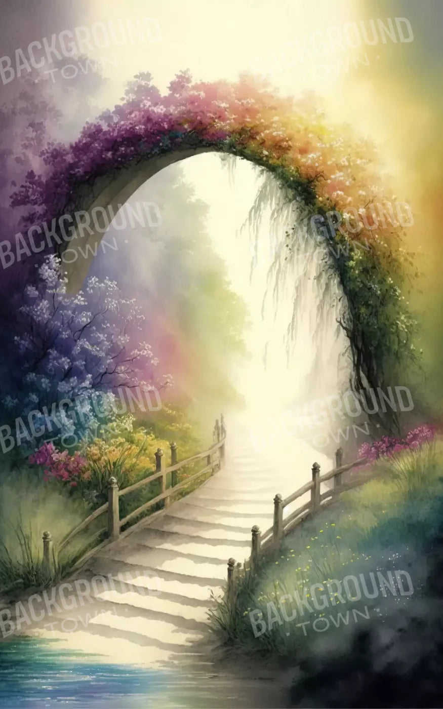 Pastel Floral Arch 9’X14’ Ultracloth (108 X 168 Inch) Backdrop