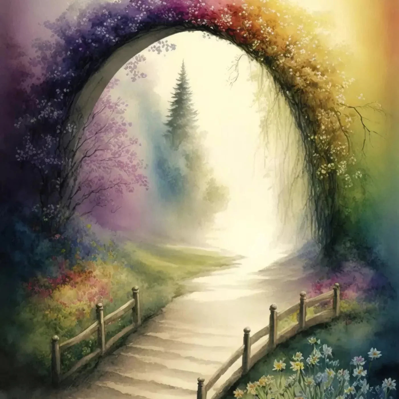 Pastel Floral Arch L 10X10 Ultracloth ( 120 X Inch ) Backdrop