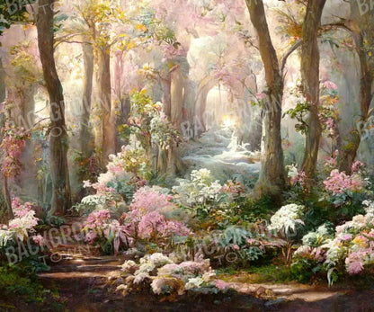Pastel Forest 5X42 Fleece ( 60 X 50 Inch ) Backdrop