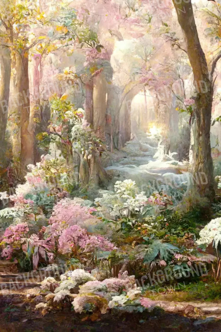 Pastel Forest 5X8 Ultracloth ( 60 X 96 Inch ) Backdrop