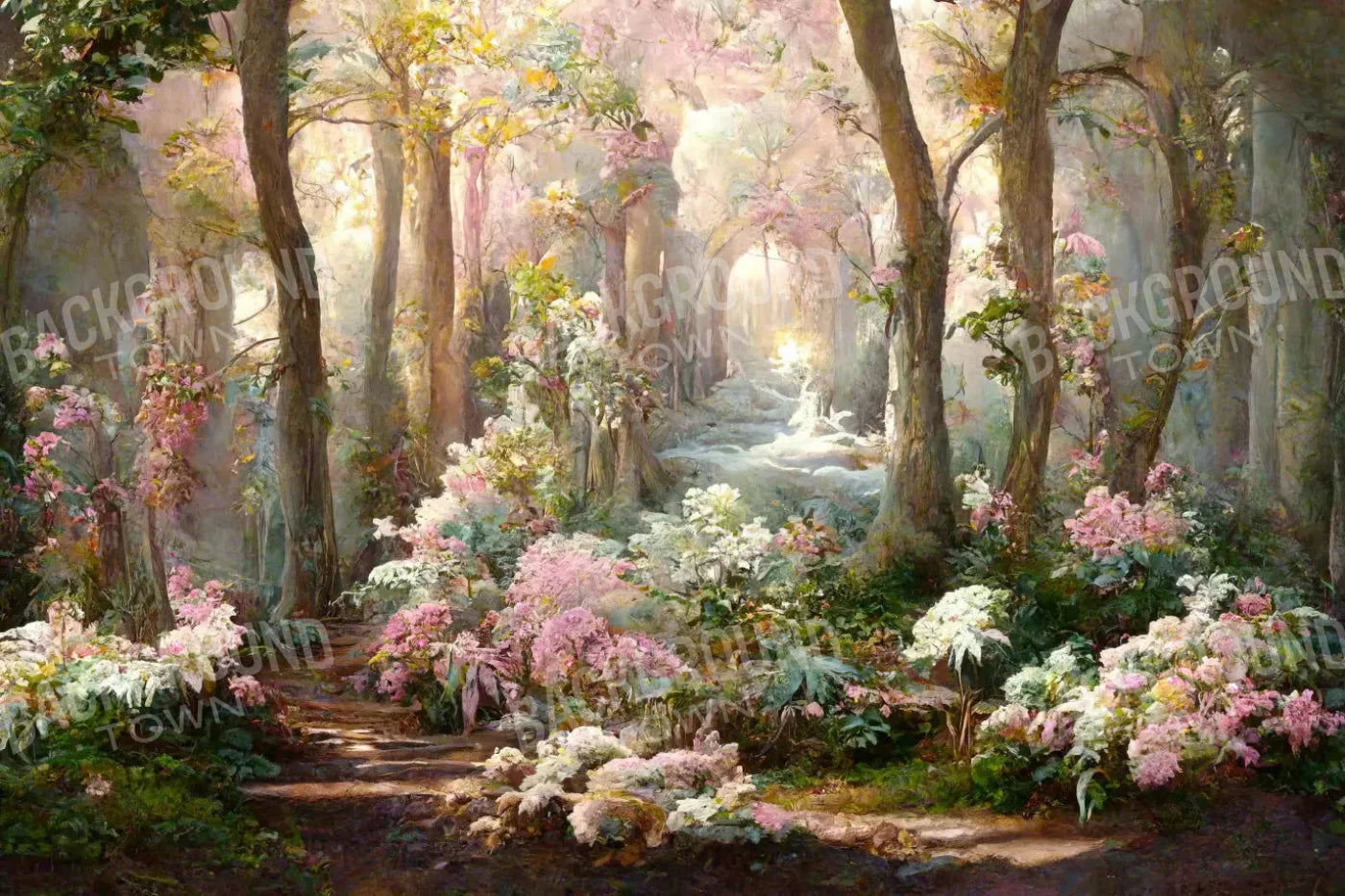 Pastel Forest 8X5 Ultracloth ( 96 X 60 Inch ) Backdrop