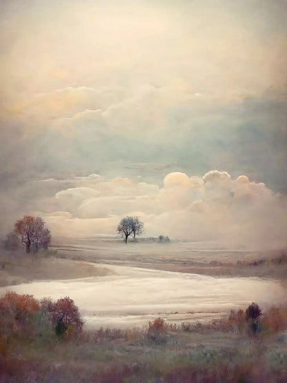 Pastel Landscape I 5X68 Fleece ( 60 X 80 Inch ) Backdrop