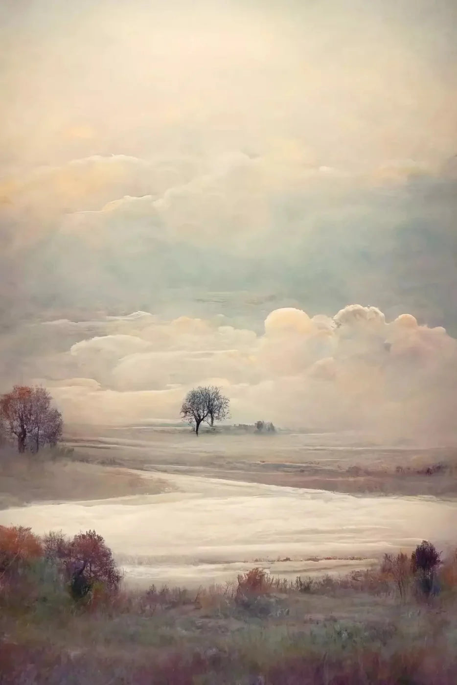 Pastel Landscape I Backdrop